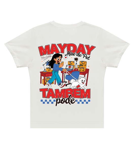Camiseta Feminina Manga Dobrada Mayday