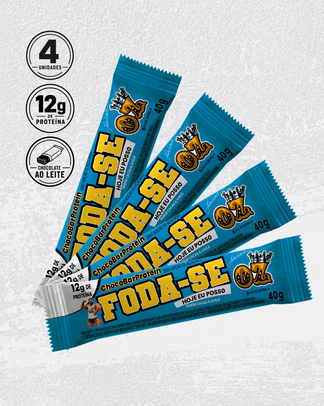 FODA-SE – CHOCOBAR AO LEITE COM CACAU E AVELÃ