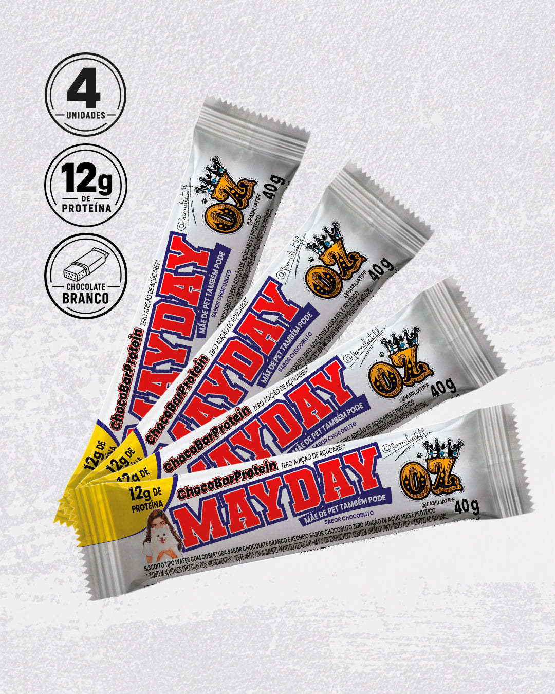 MAYDAY – CHOCOBAR BRANCO COM CHOCOBLITO