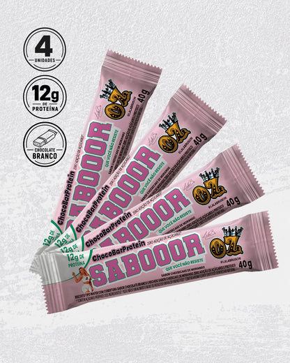 SABOOOR – CHOCOBAR BRANCO COM CHEESECAKE DE MORANGO