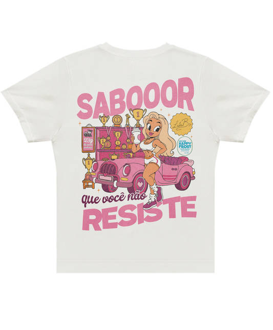 Camiseta Feminina Manga Dobrada Sabooor