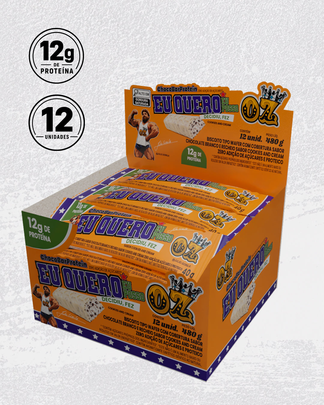 EU QUERO EU POSSO – CHOCOBAR BRANCO COM COOKIES AND CREAM