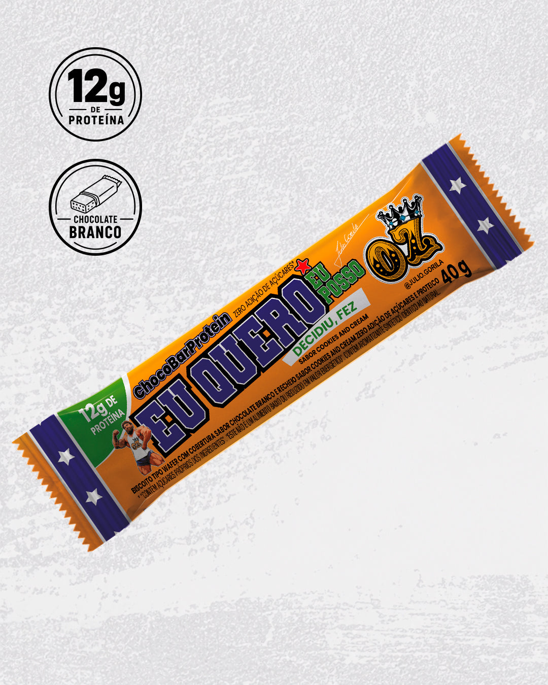 EU QUERO EU POSSO – CHOCOBAR BRANCO COM COOKIES AND CREAM