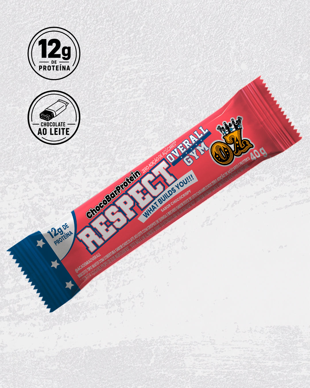 OVERALL GYM – CHOCOBAR AO LEITE CROCANTE COM DOCE DE LEITE